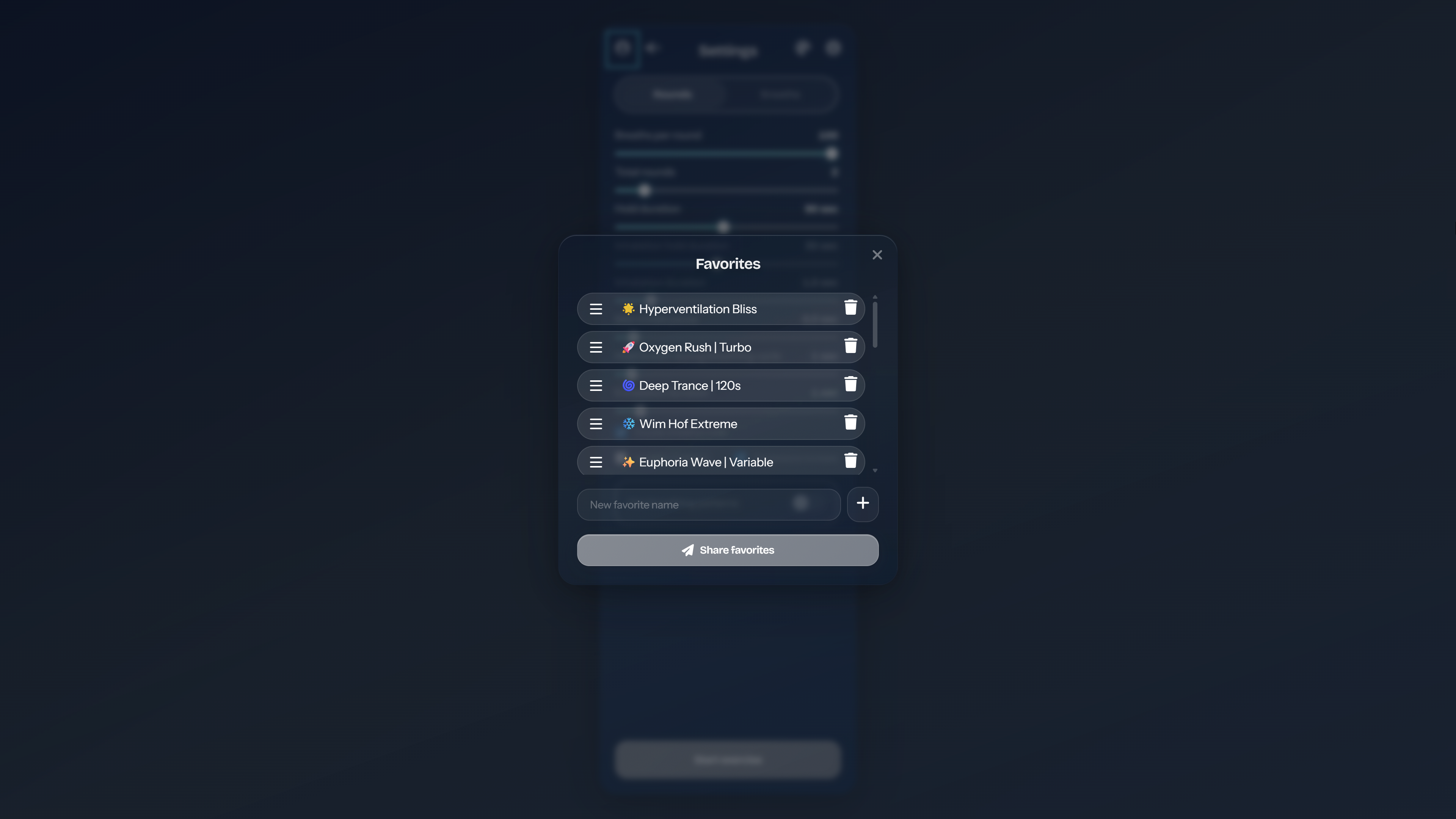 17 Ademhalingsoefeningen - Preset Selector